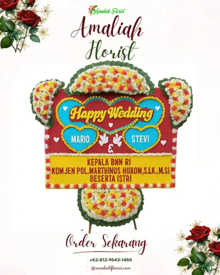 Papan Bunga Pernikahan Karamat